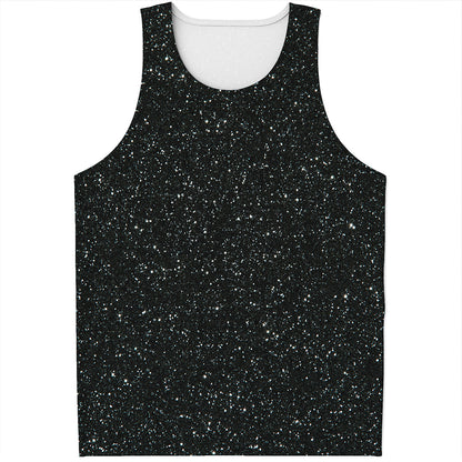 Black Glitter Artwork Print (NOT Real Glitter) Men's Tank Top
