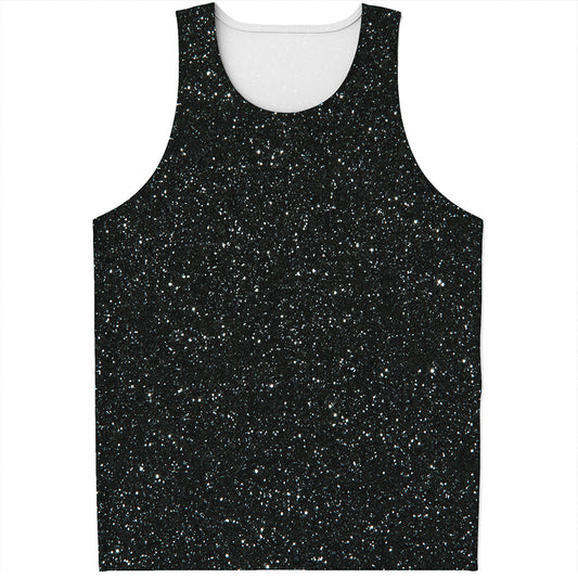 Black Glitter Artwork Print (NOT Real Glitter) Men's Tank Top