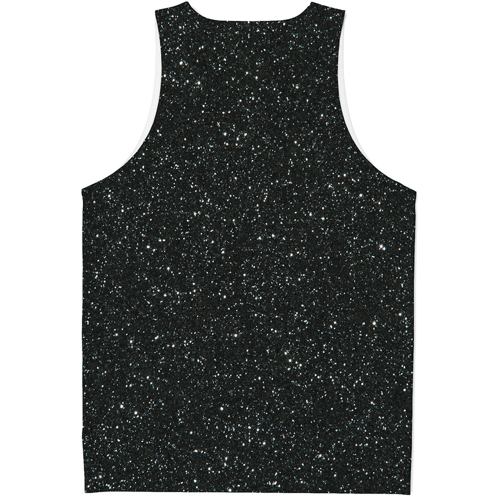 Black Glitter Artwork Print (NOT Real Glitter) Men's Tank Top