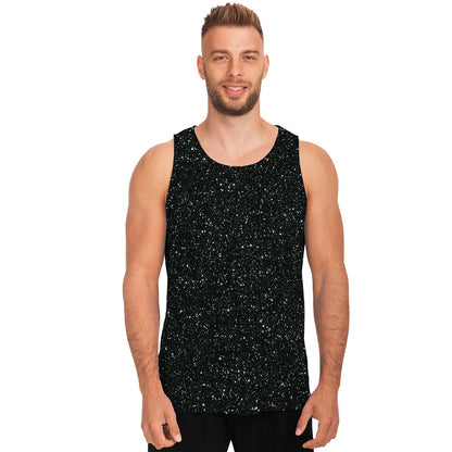 Black Glitter Artwork Print (NOT Real Glitter) Men's Tank Top