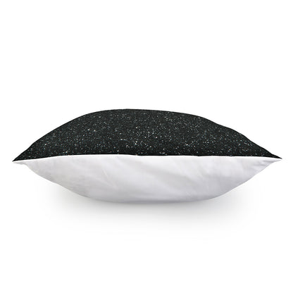 Black Glitter Artwork Print (NOT Real Glitter) Pillow Cover