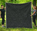 Black (NOT Real) Glitter Print Quilt