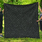 Black Glitter Artwork Print (NOT Real Glitter) Quilt