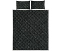 Black Glitter Artwork Print (NOT Real Glitter) Quilt Bed Set