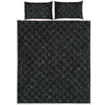 Black Glitter Artwork Print (NOT Real Glitter) Quilt Bed Set