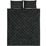 Black Glitter Artwork Print (NOT Real Glitter) Quilt Bed Set