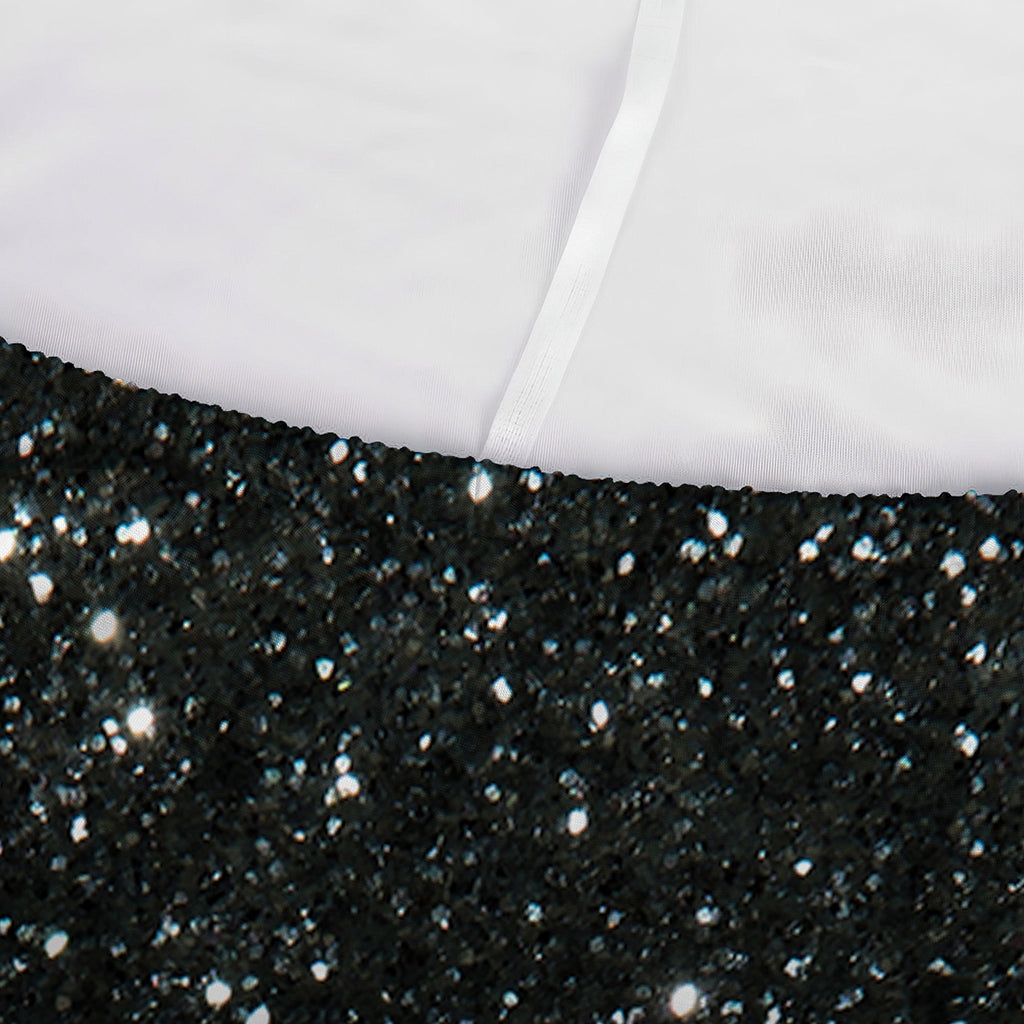 Black Glitter Artwork Print (NOT Real Glitter) Sofa Cover