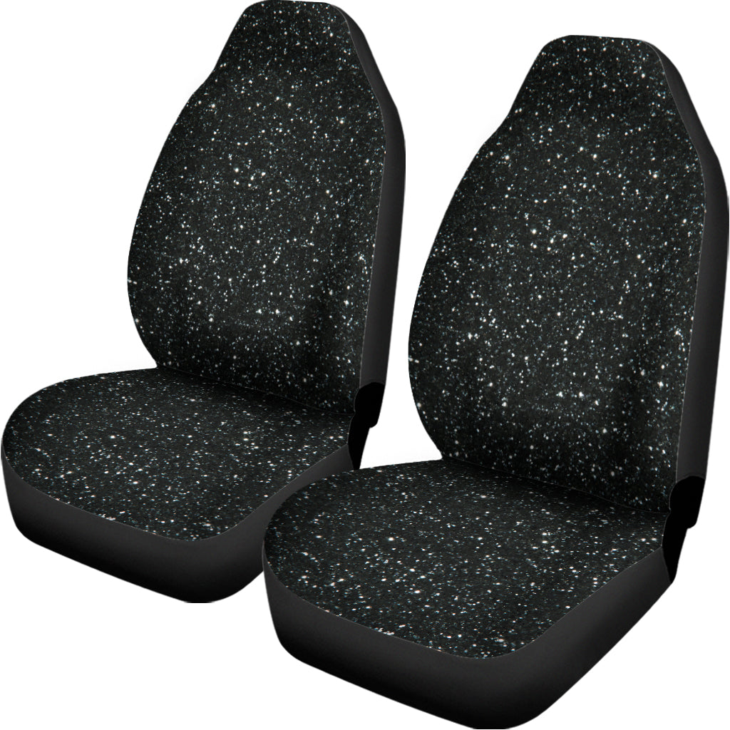 Black Glitter Artwork Print (NOT Real Glitter) Universal Fit Car Seat Covers