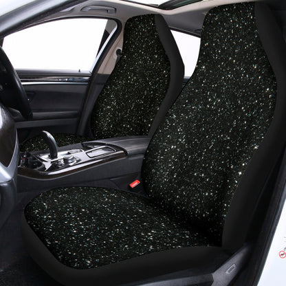 Black Glitter Artwork Print (NOT Real Glitter) Universal Fit Car Seat Covers