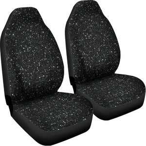 Black Glitter Artwork Print (NOT Real Glitter) Universal Fit Car Seat Covers