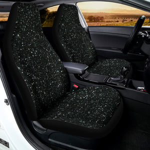 Black Glitter Artwork Print (NOT Real Glitter) Universal Fit Car Seat Covers