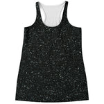 Black Glitter Artwork Print (NOT Real Glitter) Women's Racerback Tank Top