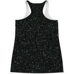 Black Glitter Artwork Print (NOT Real Glitter) Women's Racerback Tank Top