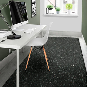 Black Glitter Texture Print Area Rug