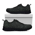 Black (NOT Real) Glitter Print Black Running Shoes