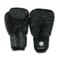Black (NOT Real) Glitter Print Boxing Gloves
