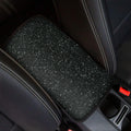 Black (NOT Real) Glitter Print Car Center Console Cover