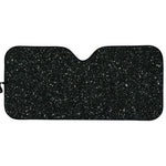 Black Glitter Texture Print Car Sun Shade