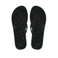 Black (NOT Real) Glitter Print Flip Flops