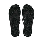 Black Glitter Texture Print Flip Flops