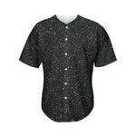 Black Glitter Texture Print Men's Baseball Jersey