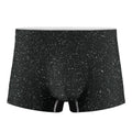 Black (NOT Real) Glitter Print Men's Boxer Briefs