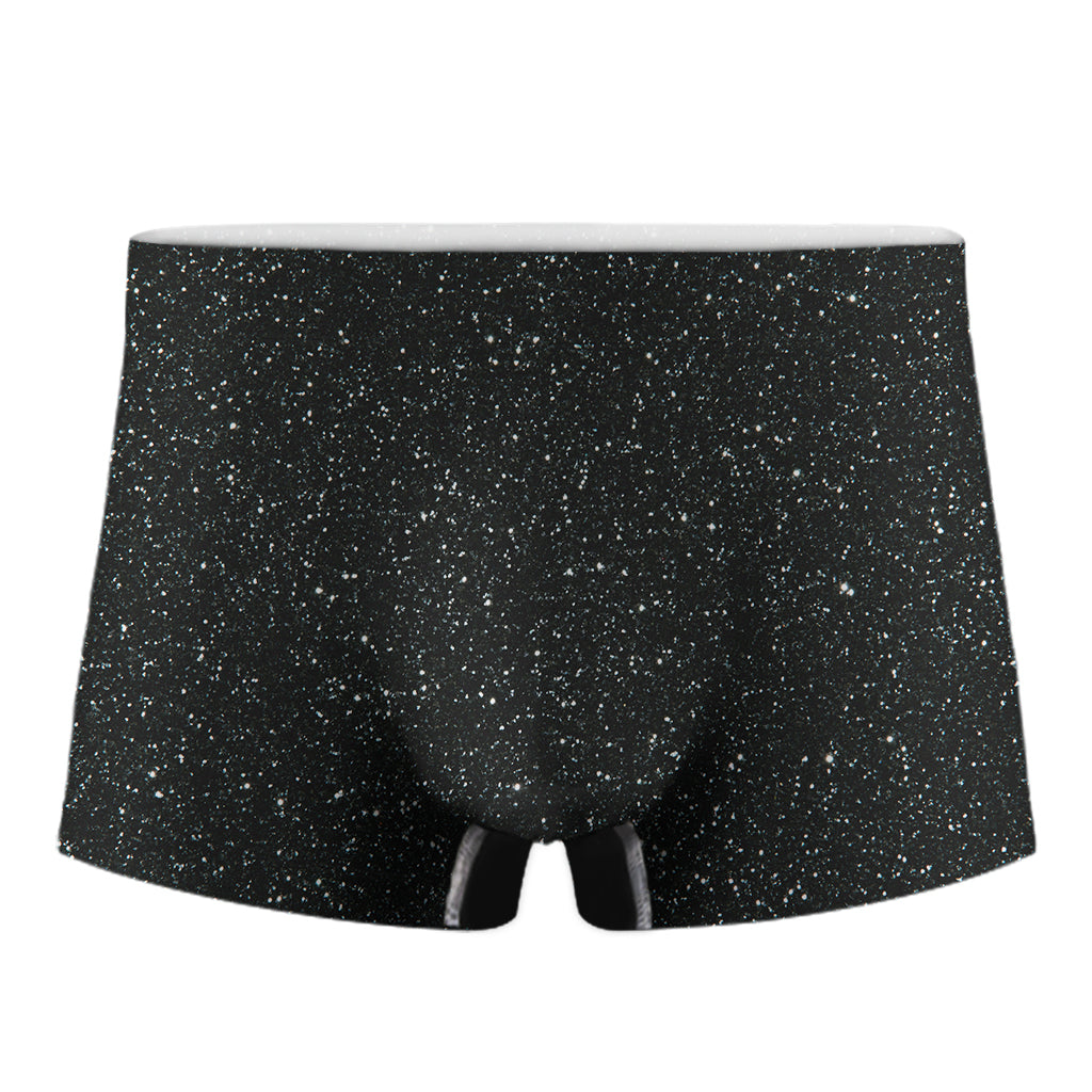 Black Glitter Texture Print Men's Boxer Briefs