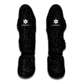 Black (NOT Real) Glitter Print Muay Thai Shin Guards