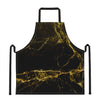 Black Gold Marble Print Apron