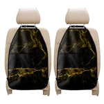 Black Gold Marble Print Car Seat Organizers