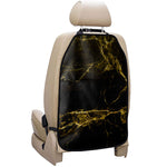 Black Gold Marble Print Car Seat Organizers