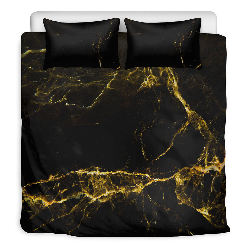Black Gold Marble Print Duvet Cover Bedding Set
