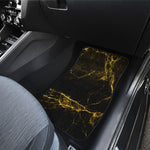 Black Gold Marble Print Front Car Floor Mats