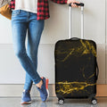 Black Gold Marble Print Luggage Cover