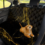 Black Gold Marble Print Pet Car Back Seat Cover