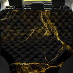 Black Gold Marble Print Pet Car Back Seat Cover