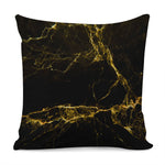 Black Gold Marble Print Pillow Cover