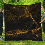 Black Gold Marble Print Quilt