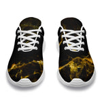 Black Gold Marble Print Sport Shoes GearFrost