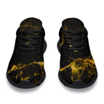 Black Gold Marble Print Sport Shoes GearFrost