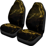 Black Gold Marble Print Universal Fit Car Seat Covers