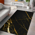 Black Gold Scratch Marble Print Floor Mat