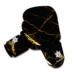 Black Gold Scratch Marble Print Boxing Gloves