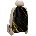 Black Gold Scratch Marble Print Car Seat Organizers