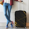 Black Gold Scratch Marble Print Luggage Cover GearFrost