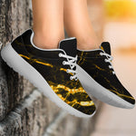 Black Gold Scratch Marble Print Sport Shoes GearFrost