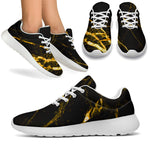 Black Gold Scratch Marble Print Sport Shoes GearFrost