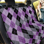 Black Grey And Violet Argyle Print Pet Car Back Seat Cover