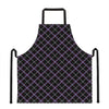 Black Grey Blue And Pink Tartan Print Apron