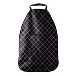 Black Grey Blue And Pink Tartan Print Car Seat Organizers